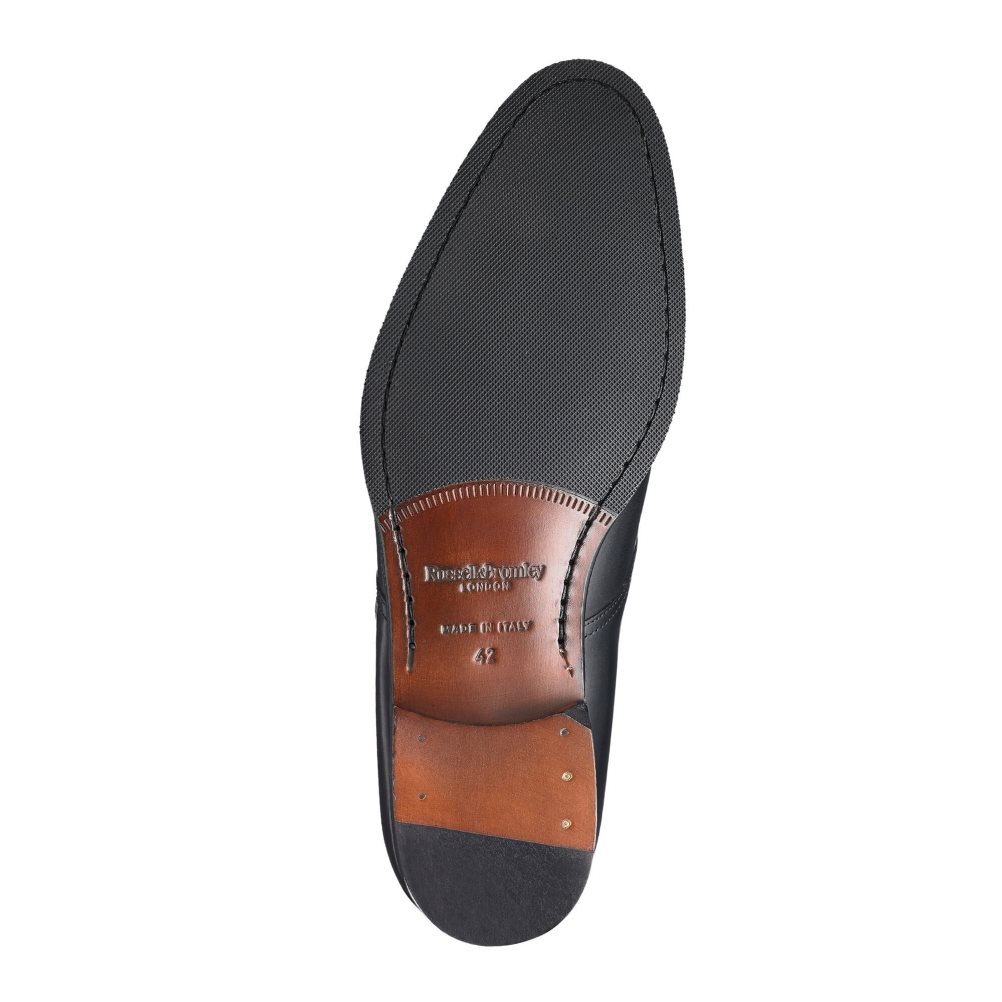 Black Russell And Bromley Sycamore Single Buckle Monk Strap Men's Formal Shoes | CA-7192L
