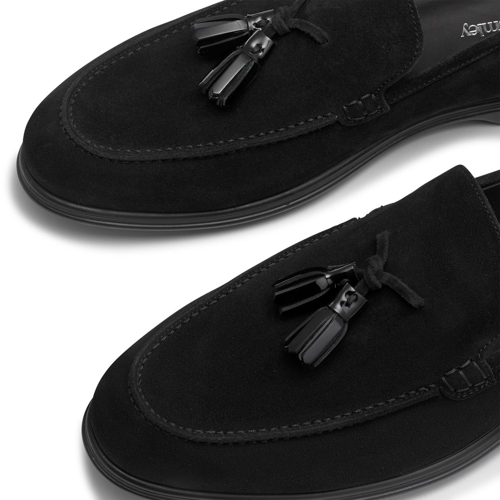 Black Russell And Bromley Tassel Tassel Men's Formal Shoes | CA-4069G