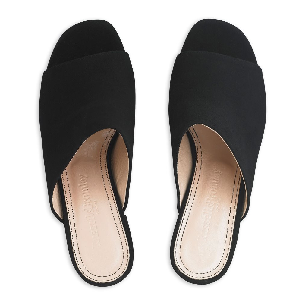 Black Russell And Bromley Topmule Platform Women's Mules | CA-5487A