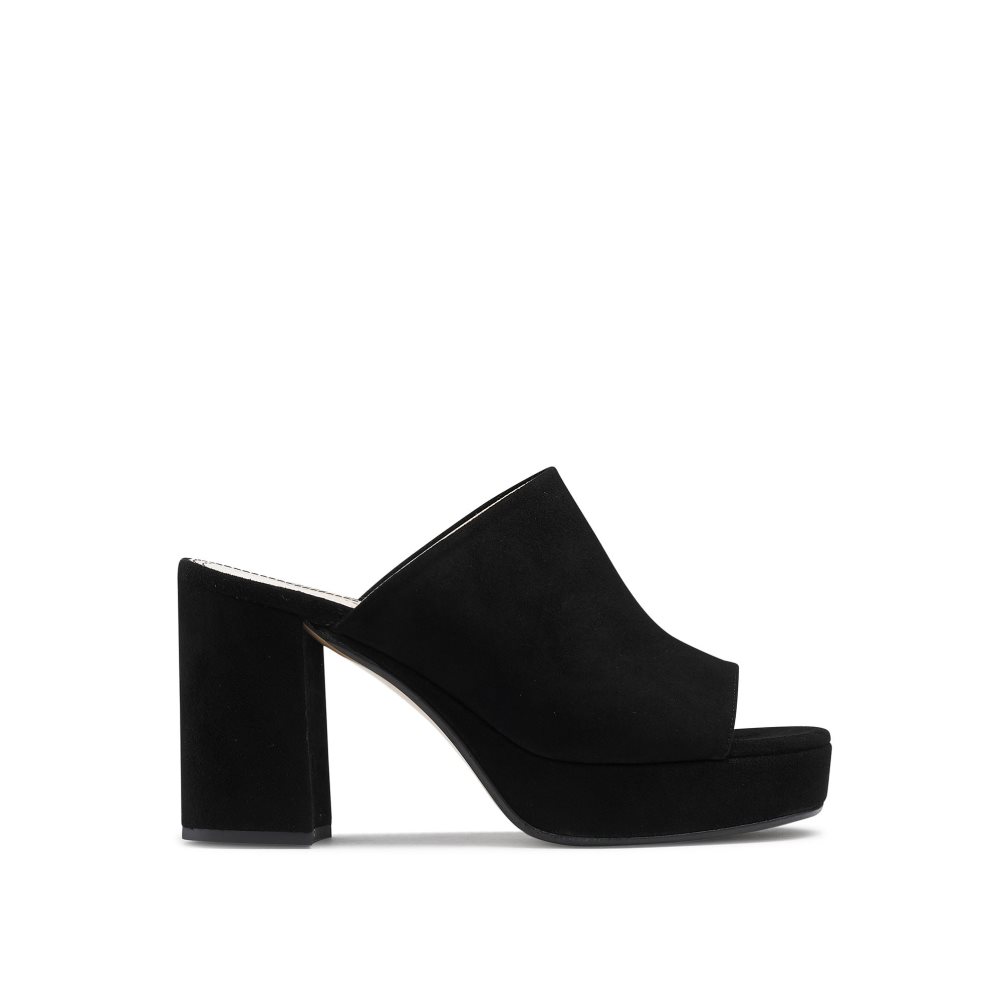 Black Russell And Bromley Topmule Platform Women\'s Mules | CA-5487A