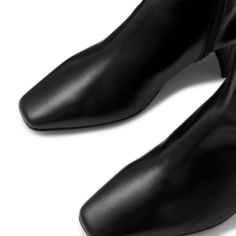 Black Russell And Bromley Twofaced Block Women's Heeled Boots | CA-0736P