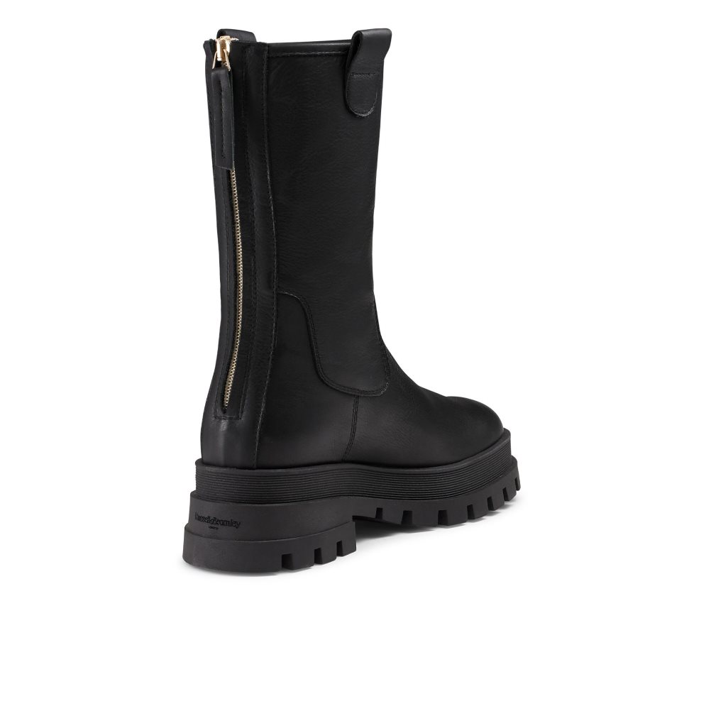 Black Russell And Bromley Work It Zip Back Worker Women's Ankle Boots | CA-6753X