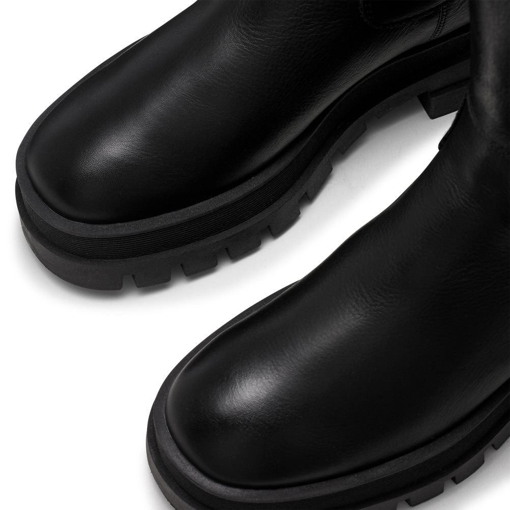 Black Russell And Bromley Work It Zip Back Worker Women's Ankle Boots | CA-6753X