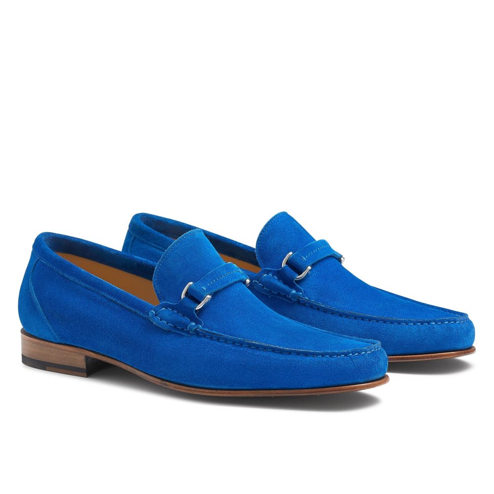 Blue Russell And Bromley Elite Slip On Men's Moccasins | CA-5460Z