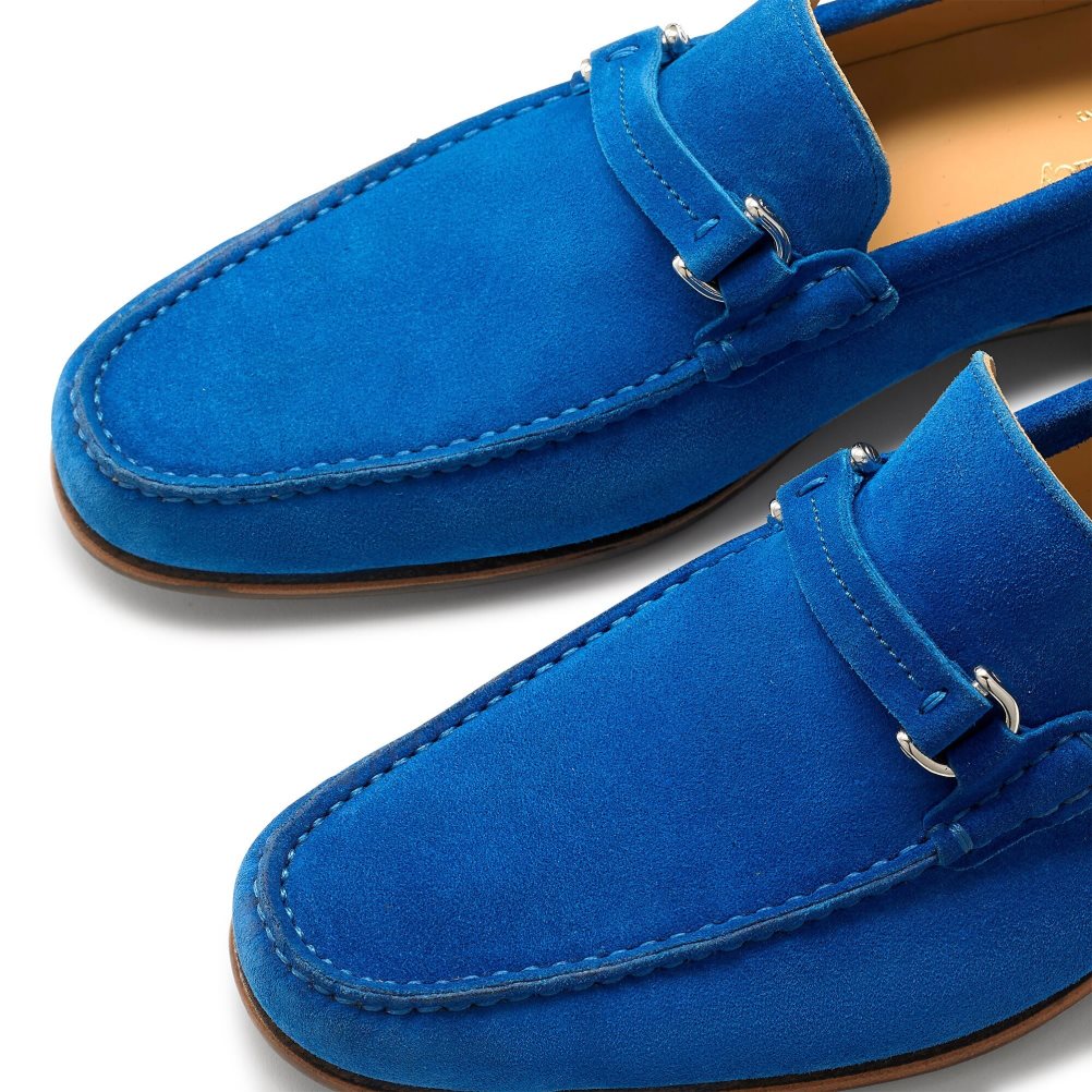 Blue Russell And Bromley Elite Slip On Men's Moccasins | CA-5460Z