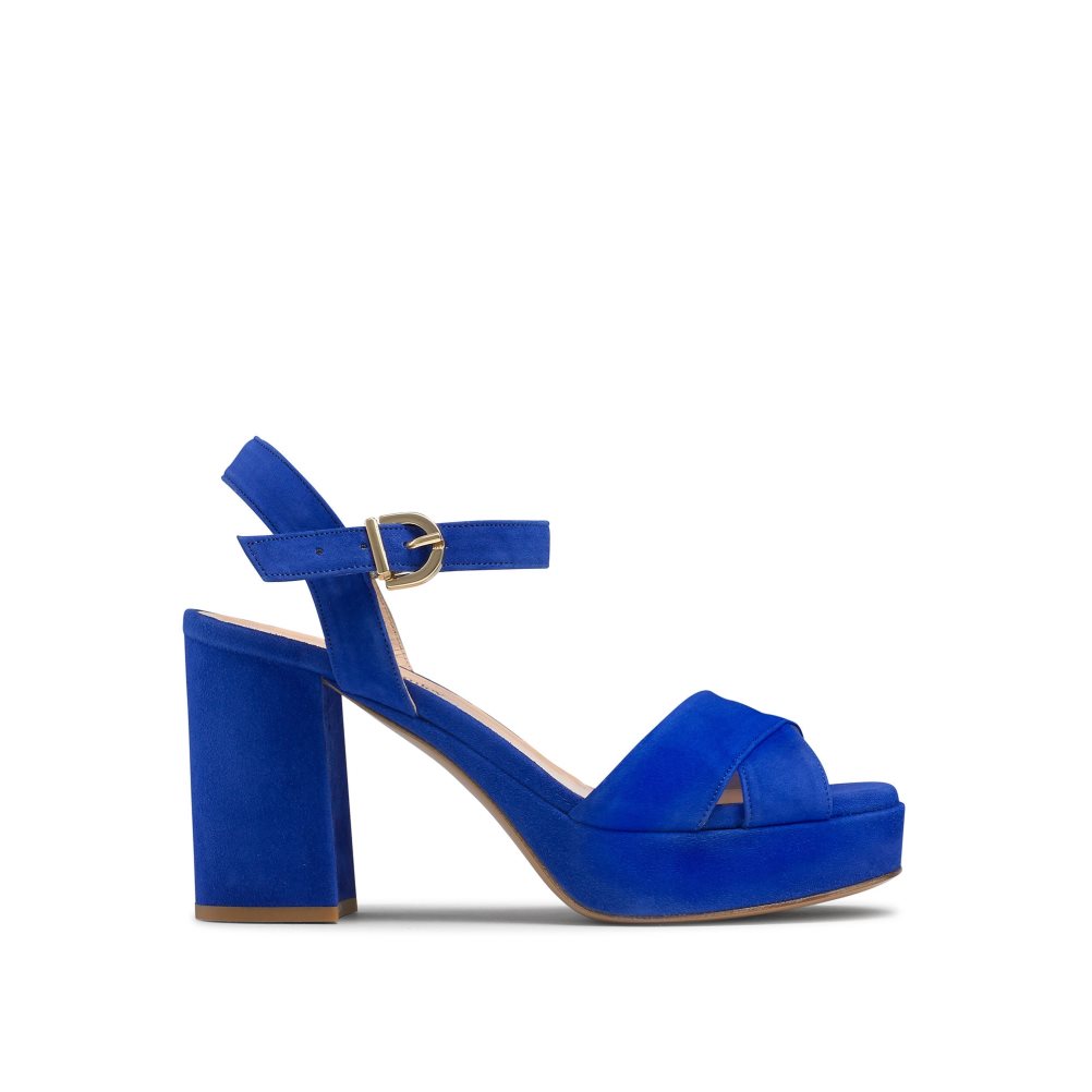 Blue Russell And Bromley Topform Platform Women\'s Heels Sandals | CA-3480H