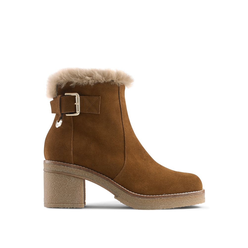 Brown Russell And Bromley Advent Block Women\'s Heeled Boots | CA-6582Z