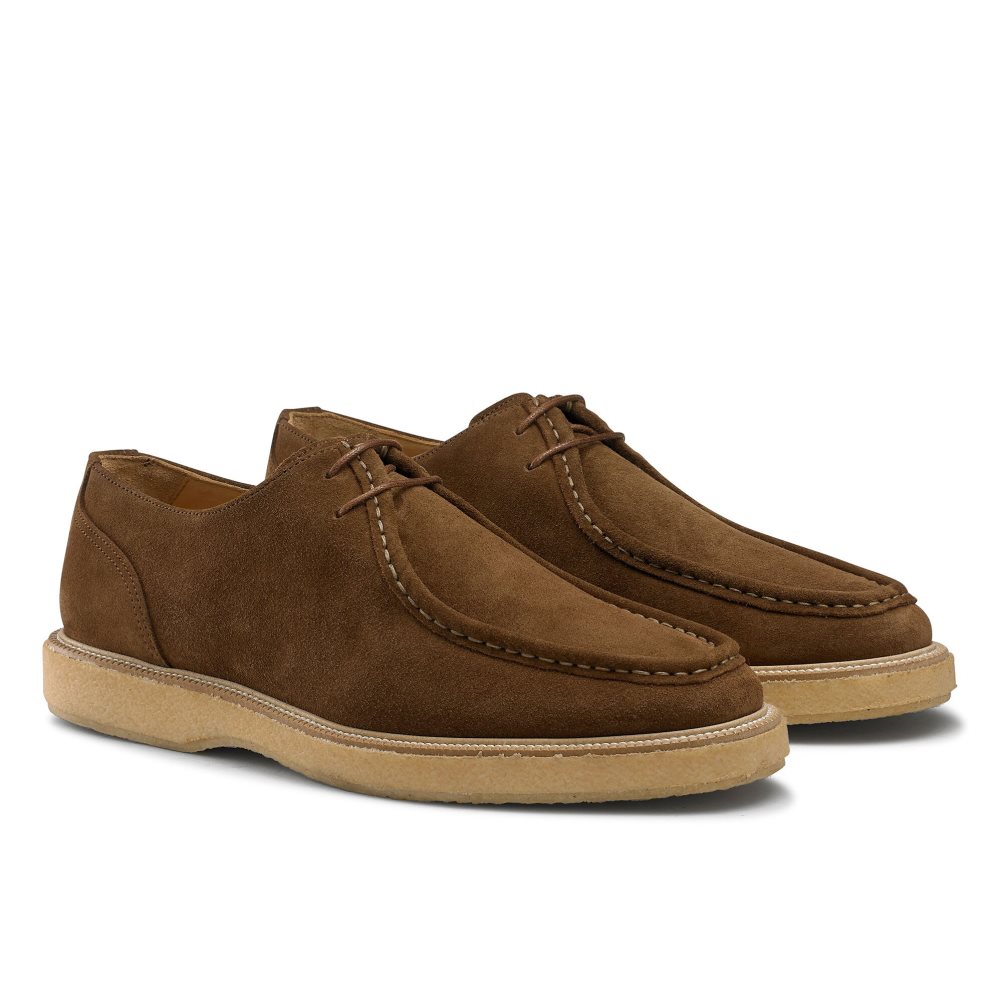 Brown Russell And Bromley Algonquin Crepe Sole Trappeur Men's Derby Shoes | CA-1245M