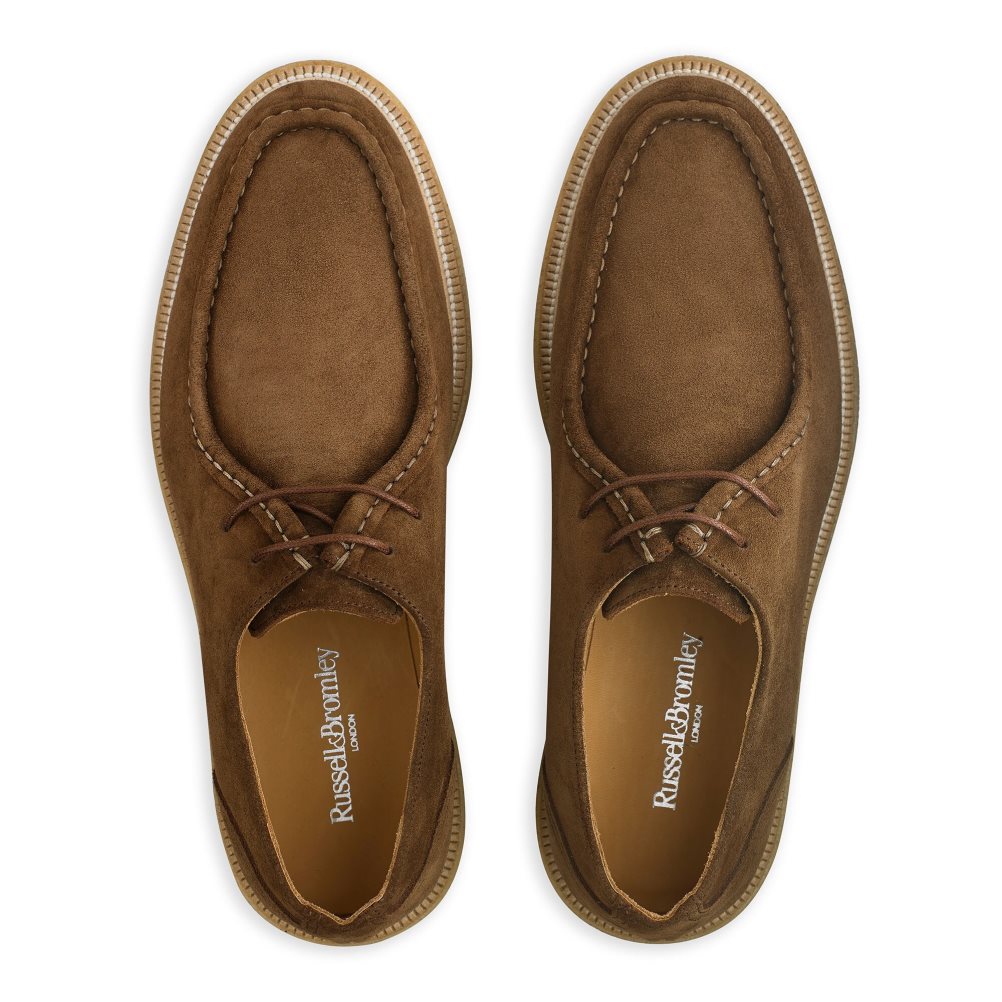 Brown Russell And Bromley Algonquin Crepe Sole Trappeur Men's Derby Shoes | CA-1245M