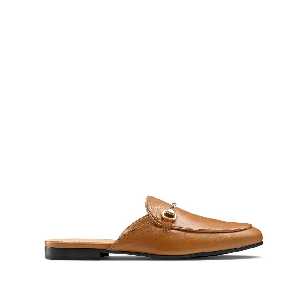Brown Russell And Bromley Backless Men\'s Loafers | CA-8695P