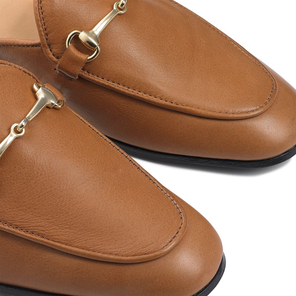 Brown Russell And Bromley Backless Women's Loafers | CA-2394Q