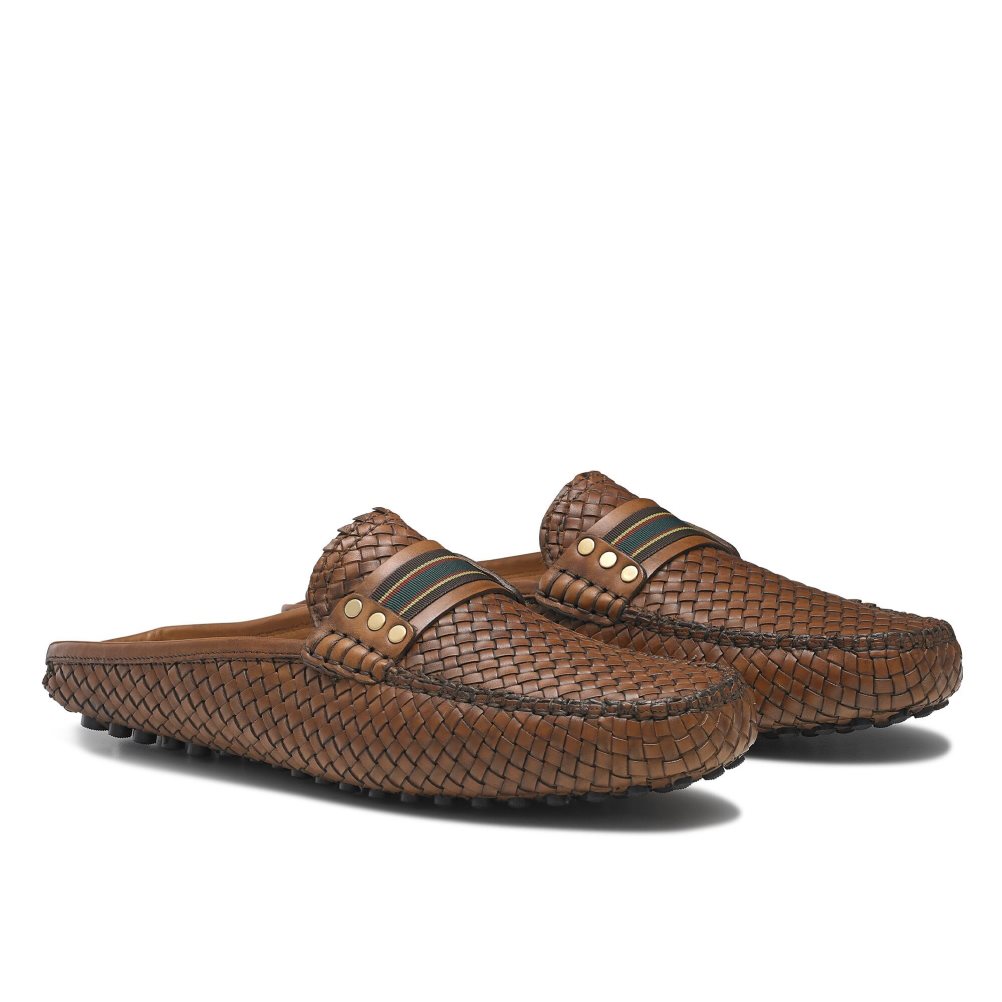 Brown Russell And Bromley Cabriolet Backless Men's Loafers | CA-1962S