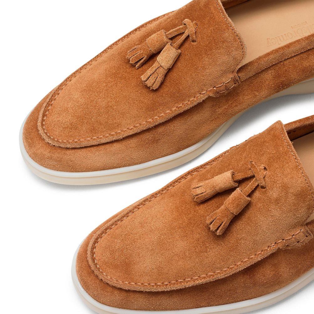 Brown Russell And Bromley Cambria Tassel Men's Loafers | CA-5904V