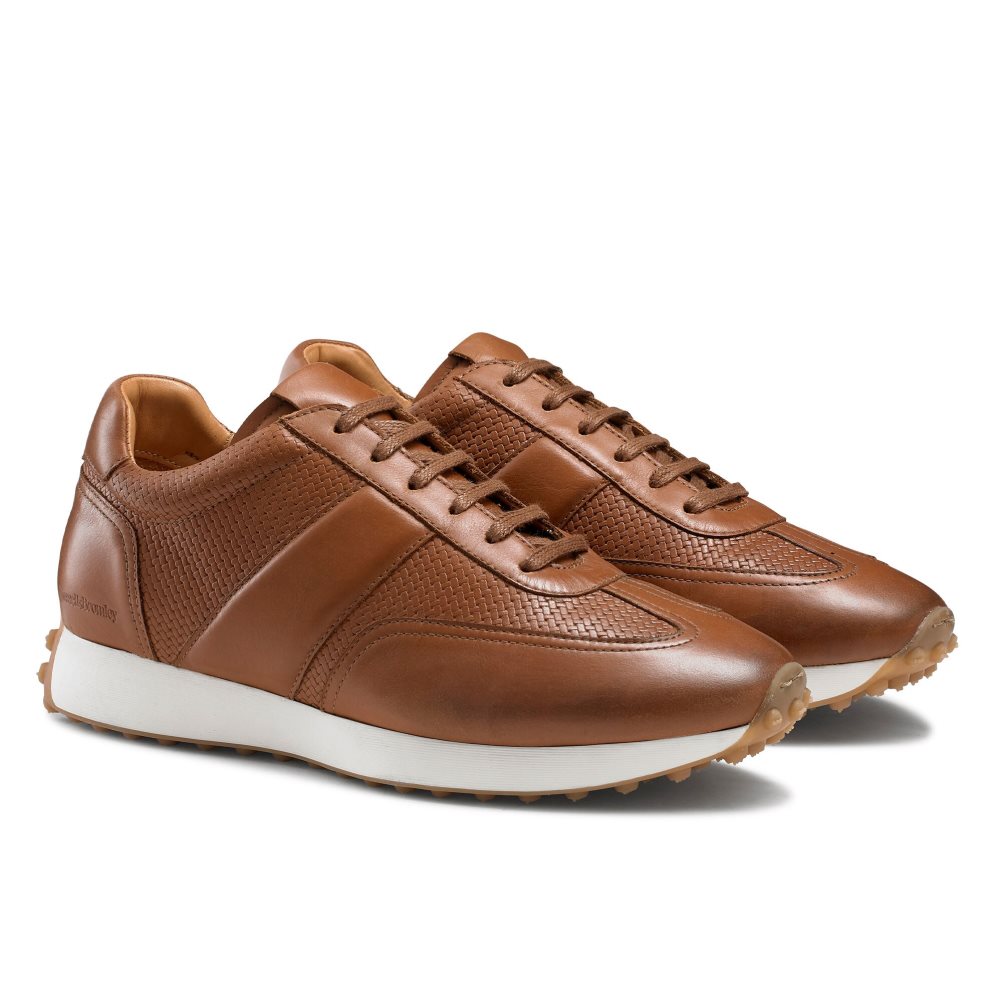 Brown Russell And Bromley Candidate Oxford Lace Runner Men's Sneakers | CA-2560O