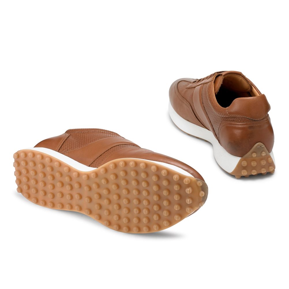 Brown Russell And Bromley Candidate Oxford Lace Runner Men's Sneakers | CA-2560O