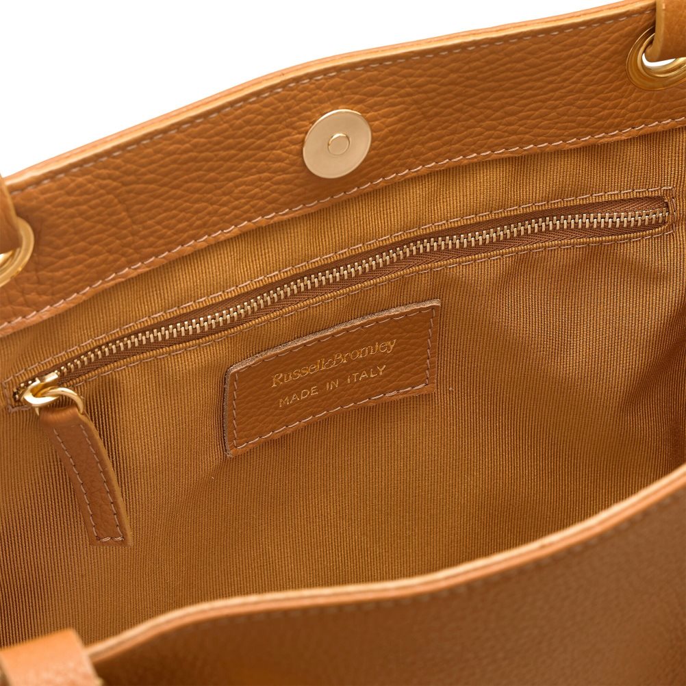Brown Russell And Bromley Chainy Chain Detail Top Women's Handbag | CA-9106F