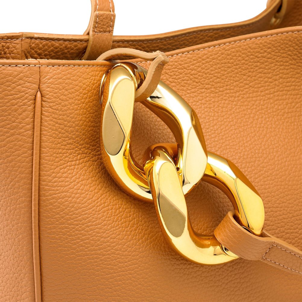 Brown Russell And Bromley Chainy Chain Detail Top Women's Handbag | CA-9106F