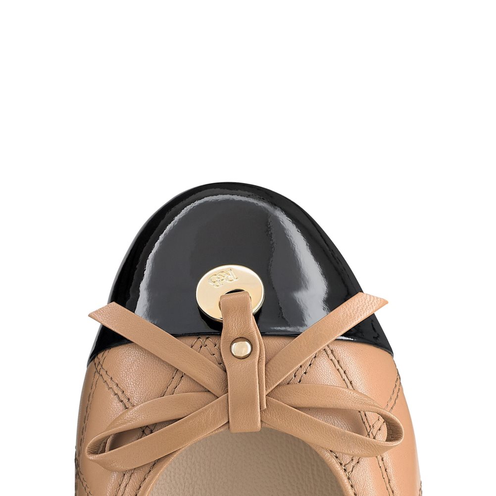 Brown Russell And Bromley Charming Quilted Women's Ballet Flats | CA-0936I