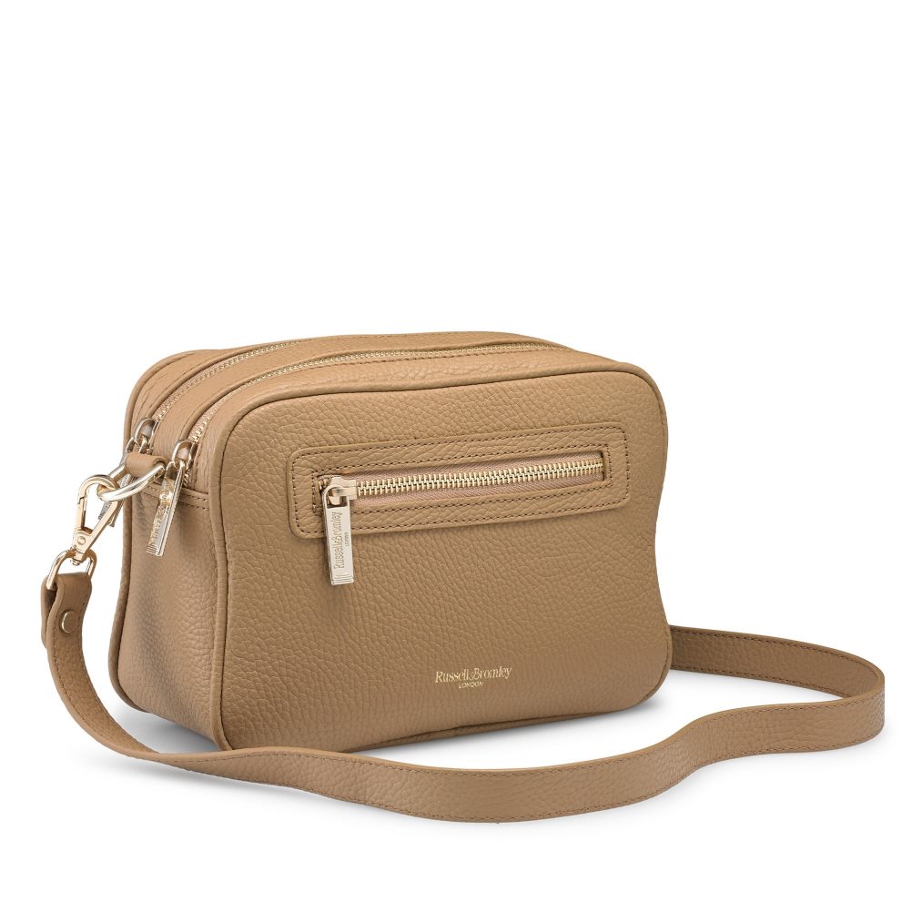 Brown Russell And Bromley Dynamic Triple Zip Camera Women's Crossbody Bags | CA-4201I