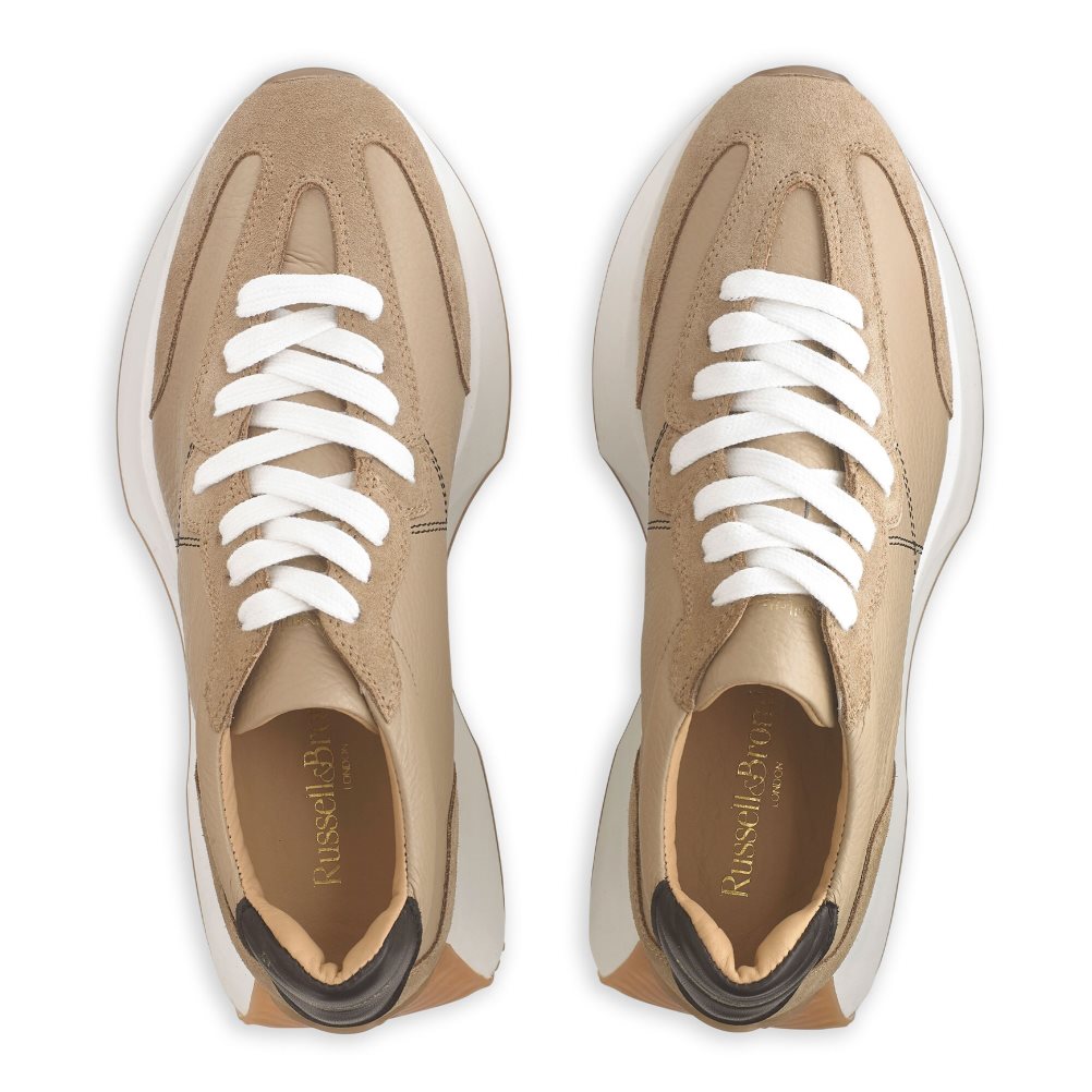 Brown Russell And Bromley Hourglass Flared Sole Women's Sneakers | CA-7983T