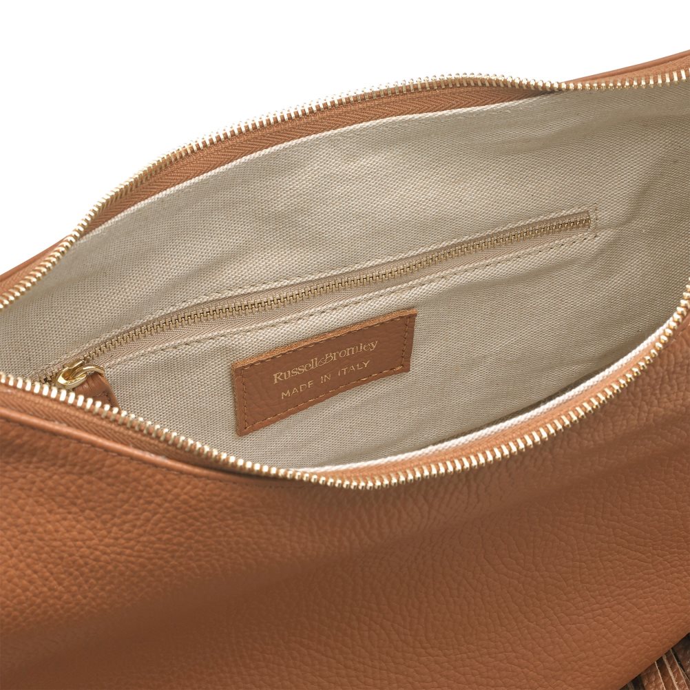 Brown Russell And Bromley Indie Fringed Women's Shoulder Bags | CA-4730P