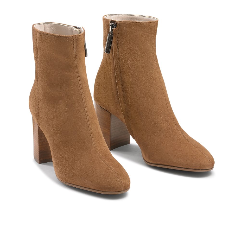Brown Russell And Bromley Katie Dryleks Women's Heeled Boots | CA-0982W