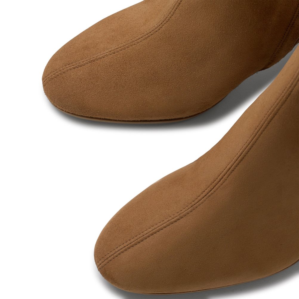 Brown Russell And Bromley Katie Dryleks Women's Heeled Boots | CA-0982W
