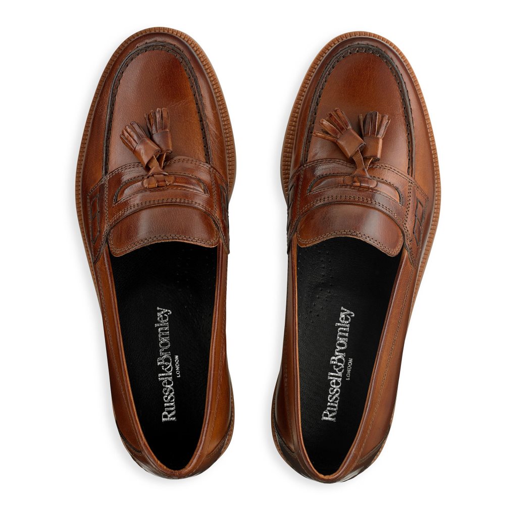 Brown Russell And Bromley Keeble 4 Tassel College Men's Formal Shoes | CA-4815V