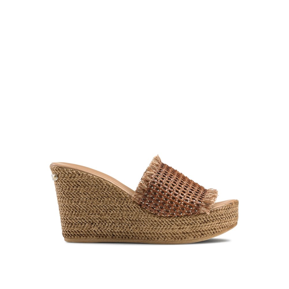 Brown Russell And Bromley Libertine Weave Women\'s Wedges | CA-7143W