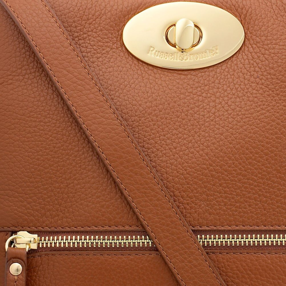 Brown Russell And Bromley Lincoln Turnlock Women's Crossbody Bags | CA-7384W