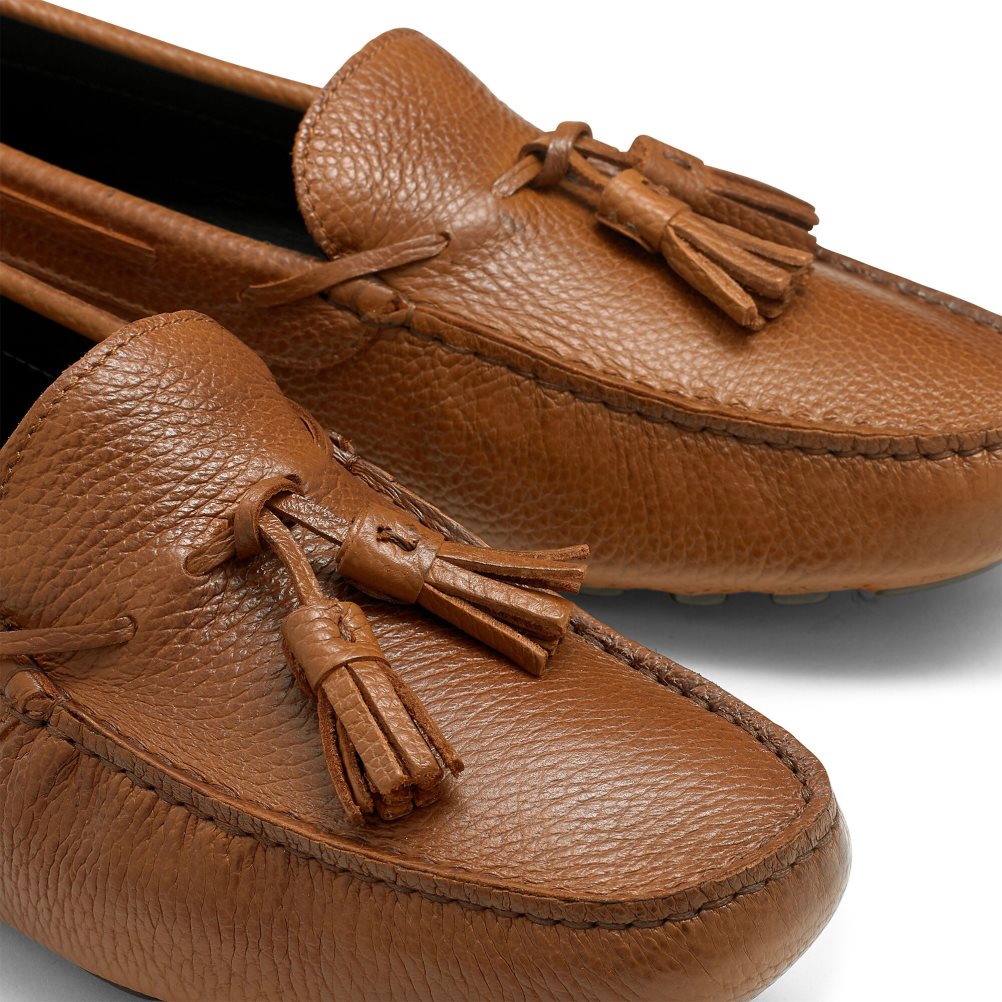 Brown Russell And Bromley Monza Tassel Men's Drivers Shoes | CA-6024S