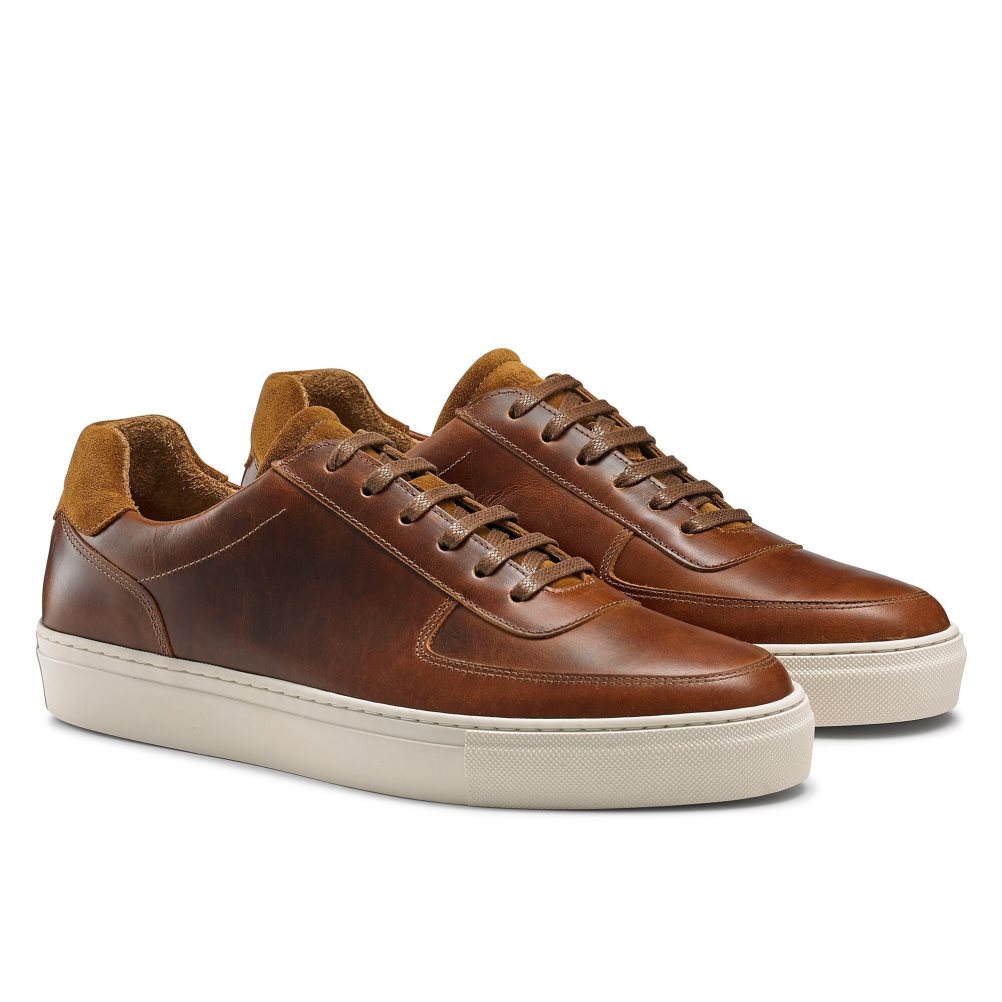 Brown Russell And Bromley Outfield Lace Up Men's Sneakers | CA-9612L
