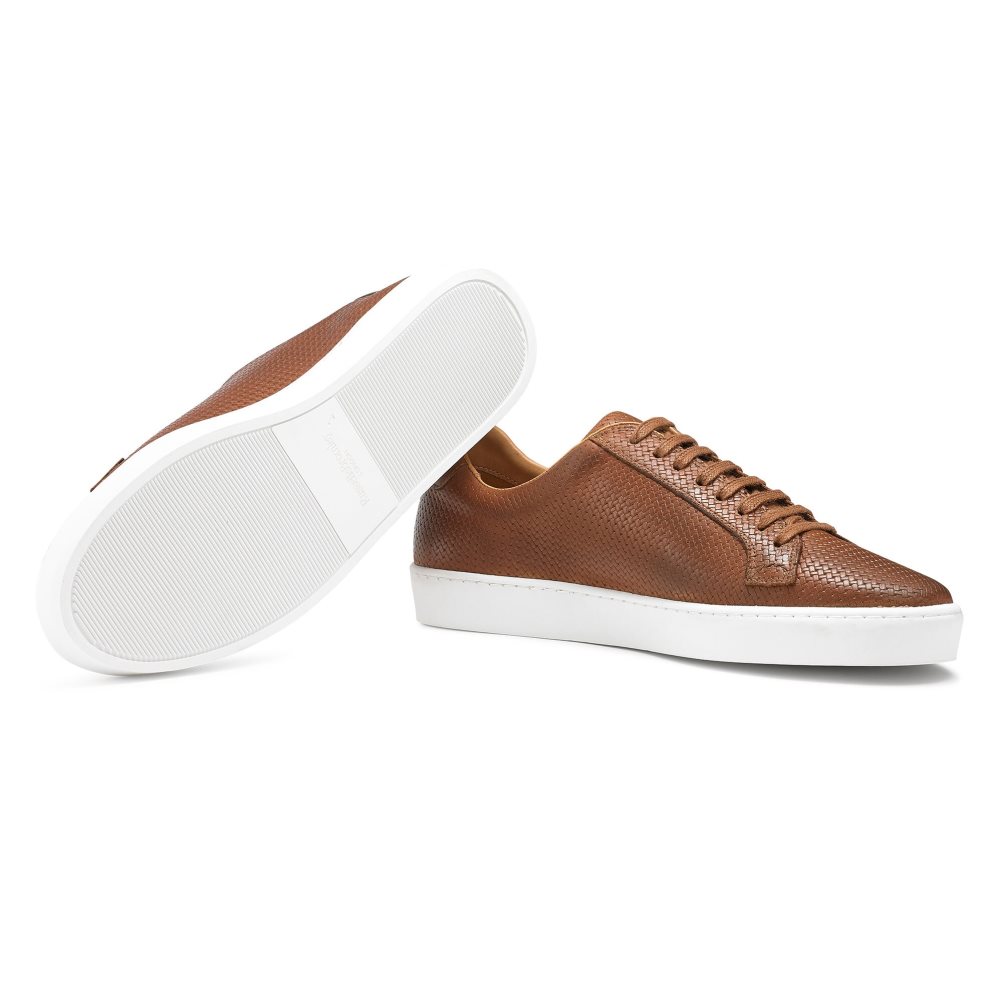 Brown Russell And Bromley Park Run Low-top Men's Sneakers | CA-8312N