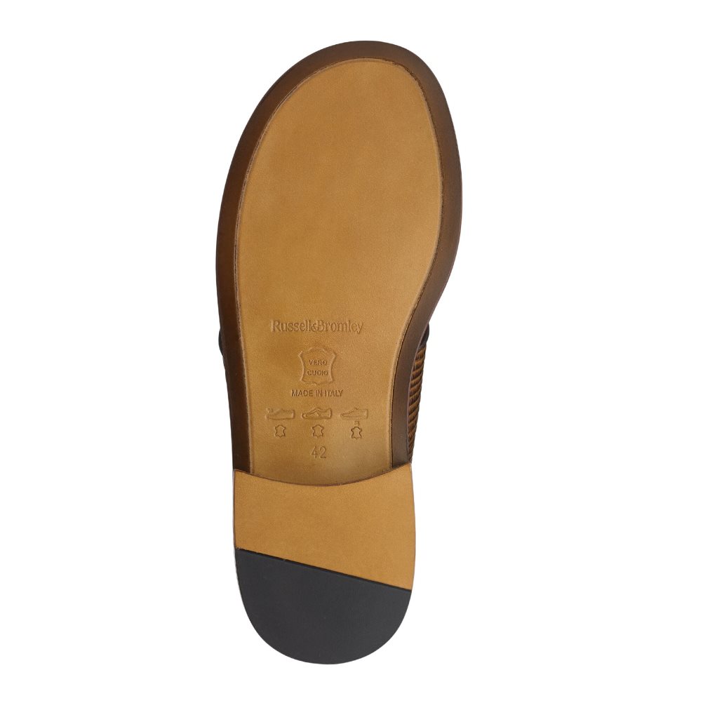Brown Russell And Bromley Perugia Toe Loop Men's Sandals | CA-6354W