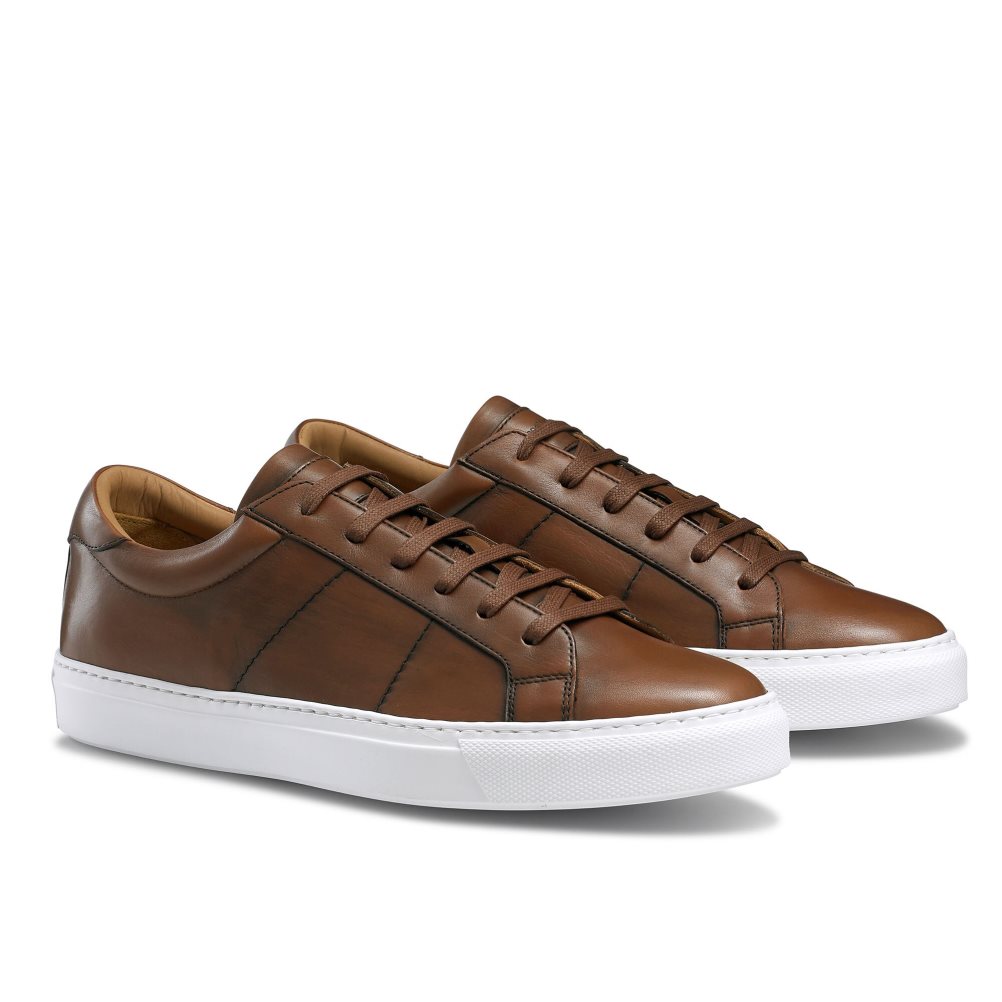 Brown Russell And Bromley Realtime Luxury Men's Sneakers | CA-0187E