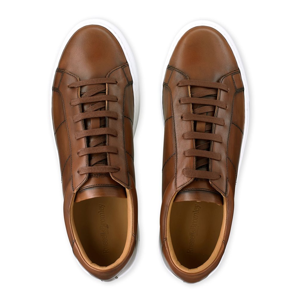 Brown Russell And Bromley Realtime Luxury Men's Sneakers | CA-0187E
