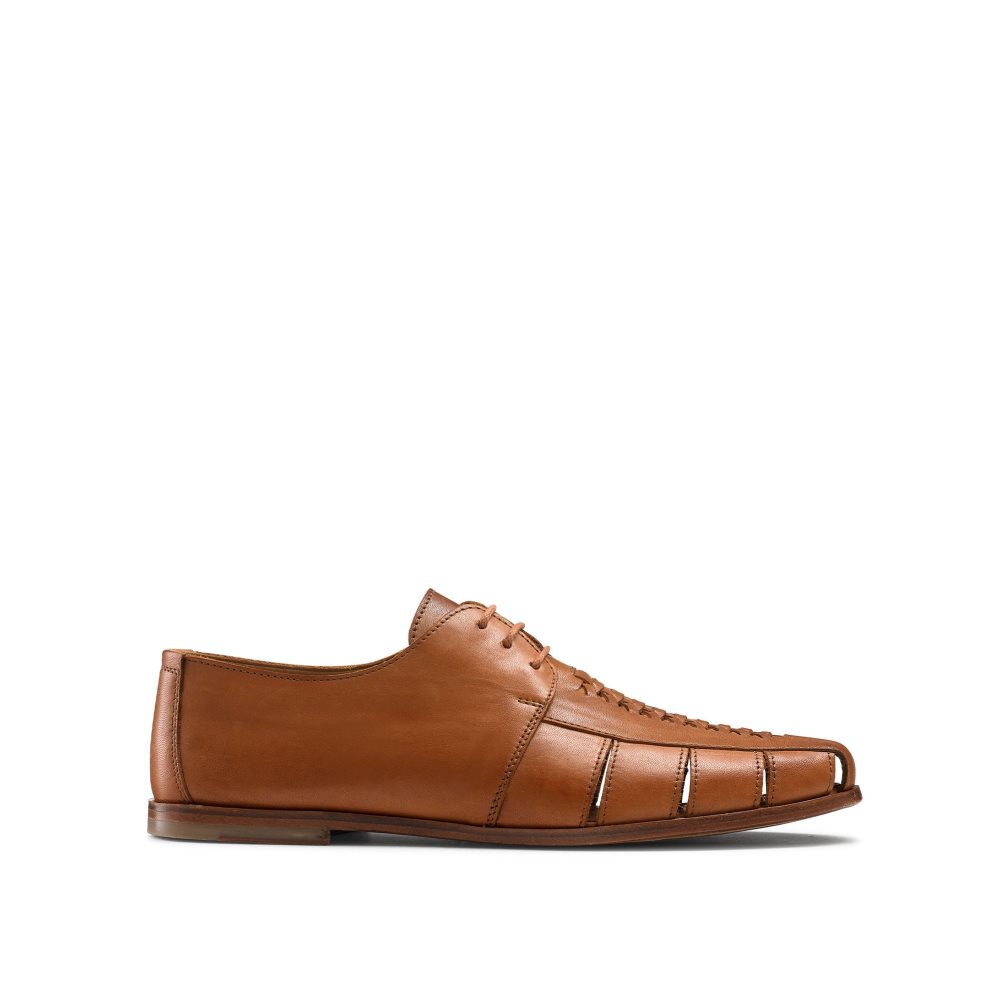 Brown Russell And Bromley Southbound Weave Detail Men\'s Derby Shoes | CA-6249L