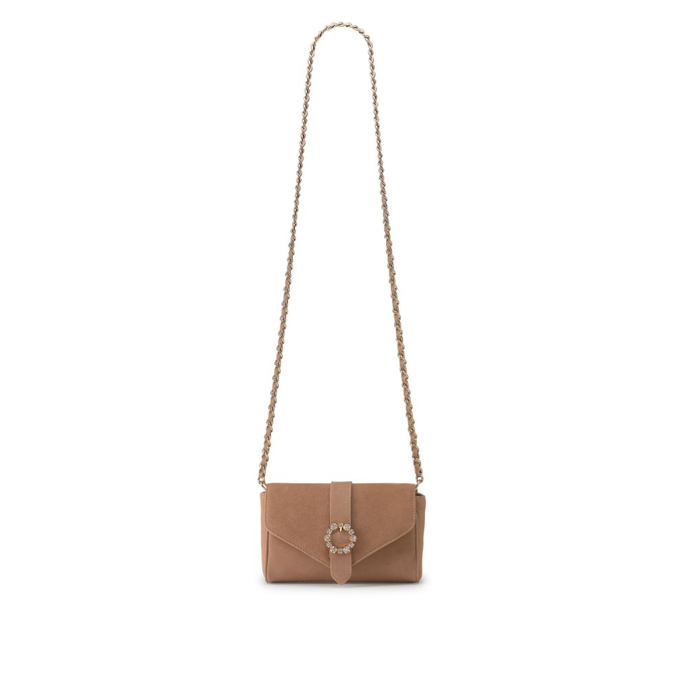 Brown Russell And Bromley Strictly Jewel Buckle Chain Women's Crossbody Bags | CA-1748D