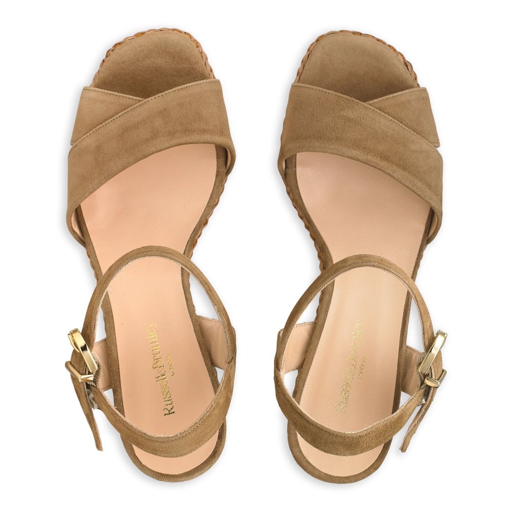 Brown Russell And Bromley Topform Platform Women's Heels Sandals | CA-2085S