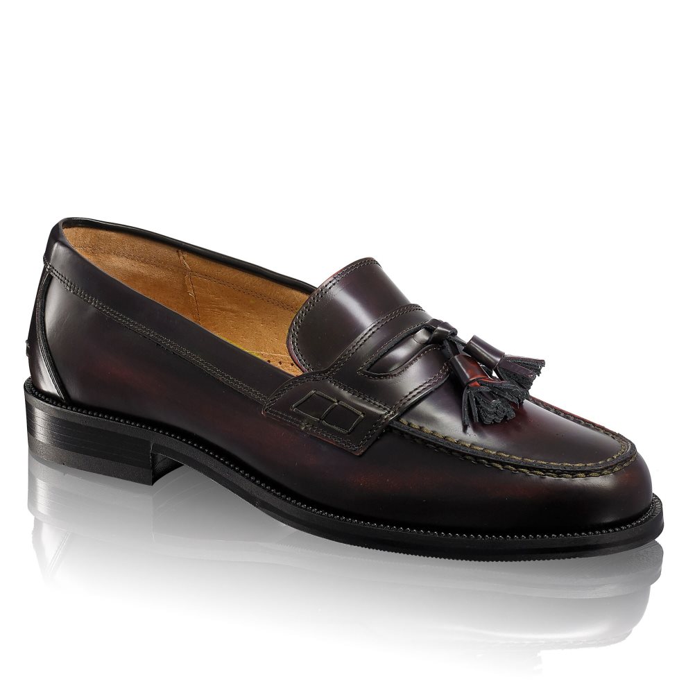 Burgundy Russell And Bromley Keeble 4 Tassel College Men's Formal Shoes | CA-5987E
