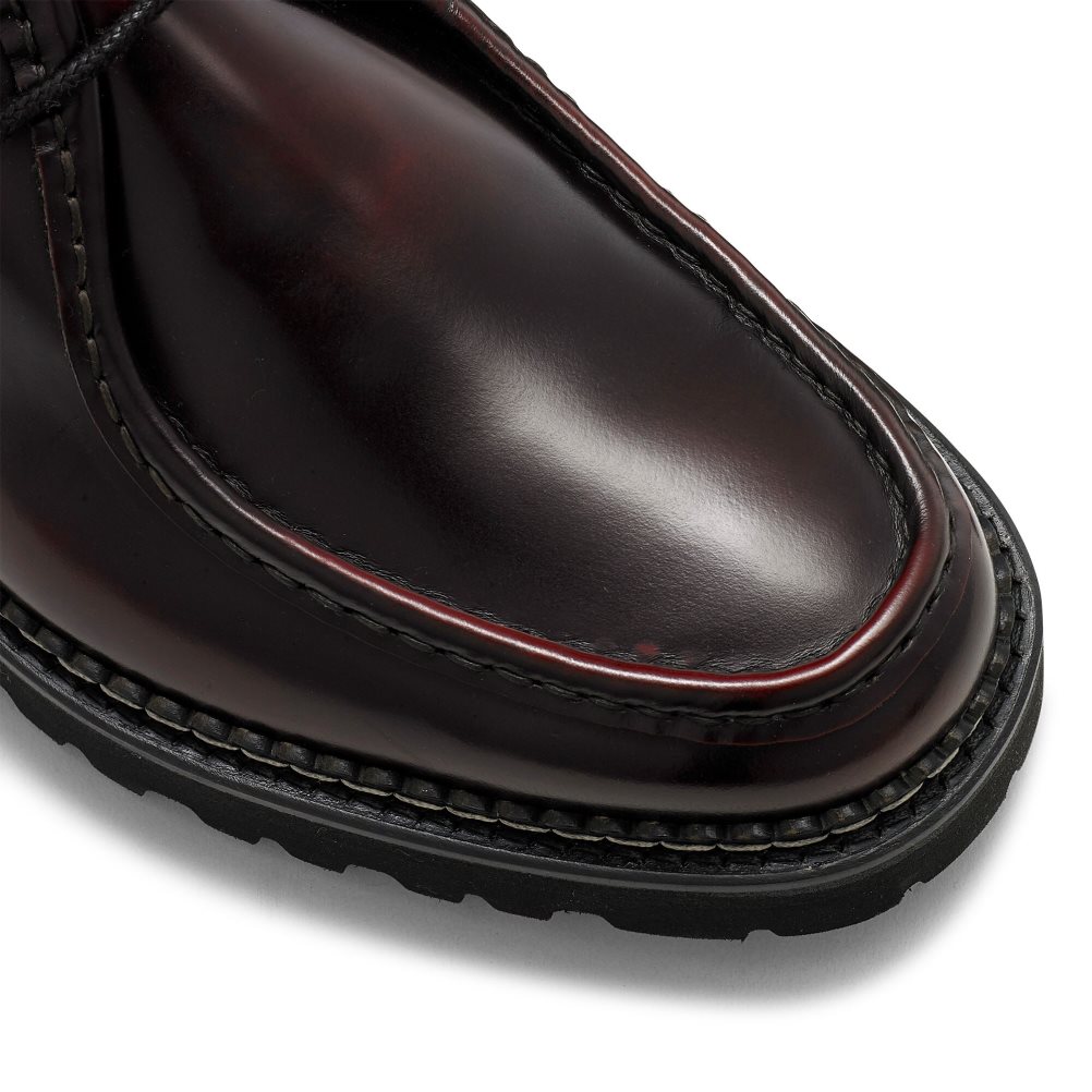 Burgundy Russell And Bromley Montreal Derby Lace-up Men's Formal Shoes | CA-9247Z