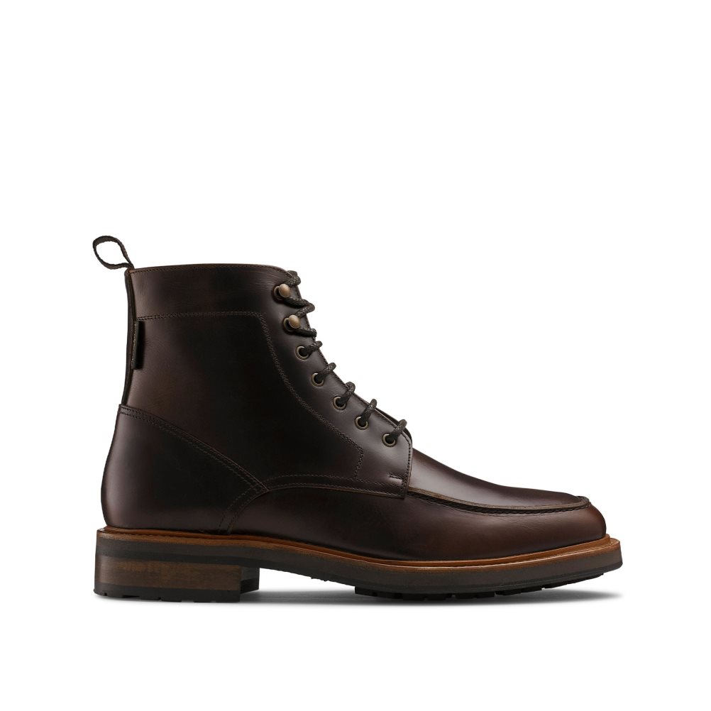 Chocolate Russell And Bromley Ambleside 5 Eyelet Men\'s Ankle Boots | CA-4783M