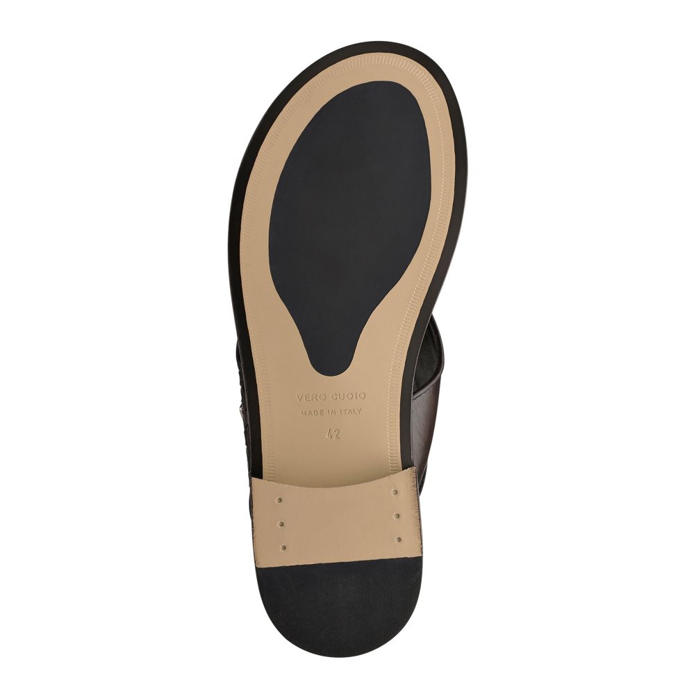 Chocolate Russell And Bromley Arabian Men's Toe-Post Sandals | CA-5480P