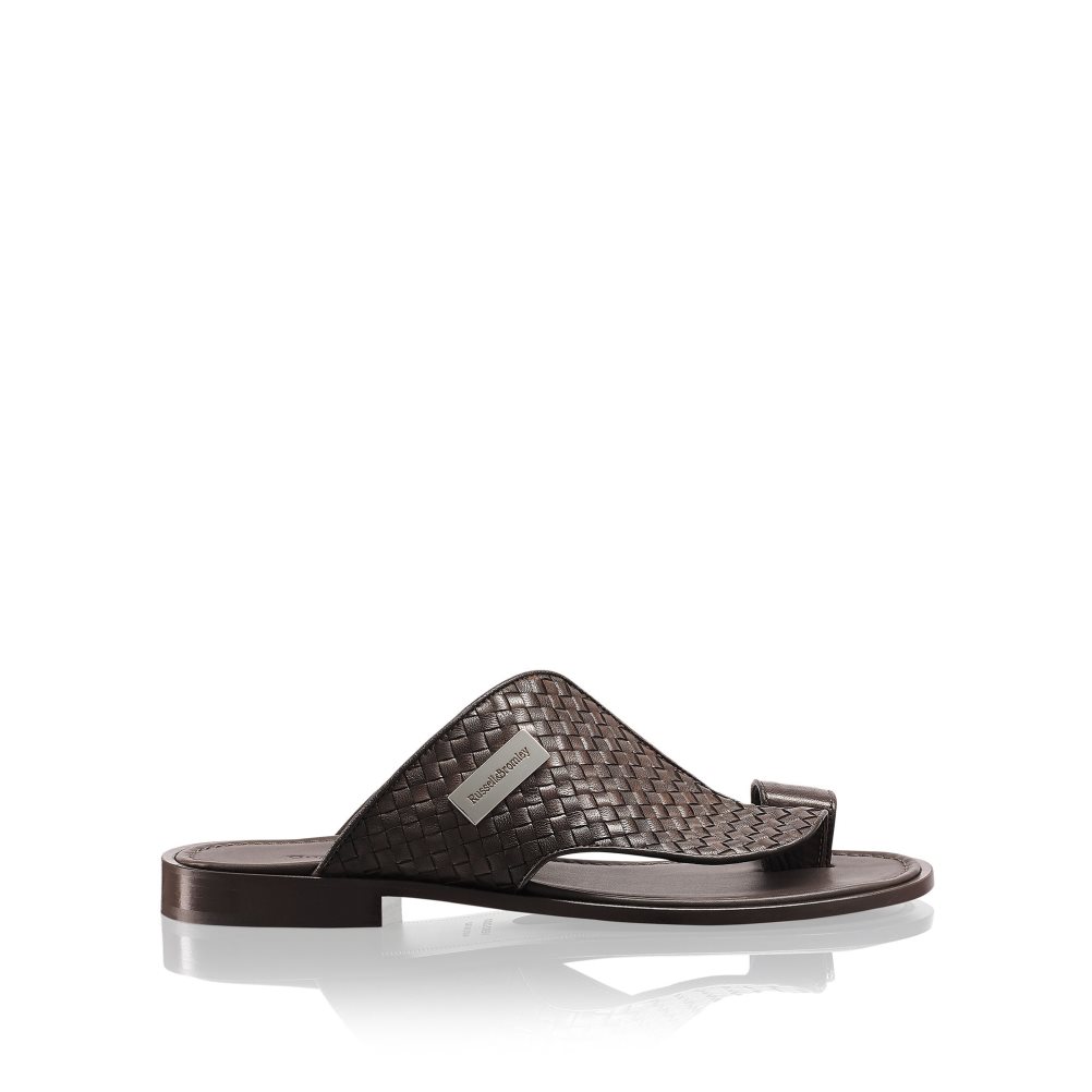 Chocolate Russell And Bromley Arabian Men\'s Toe-Post Sandals | CA-5480P