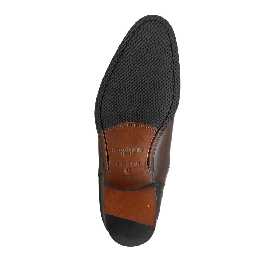 Chocolate Russell And Bromley Beechwood Classic Men's Chelsea Boots | CA-1247Z