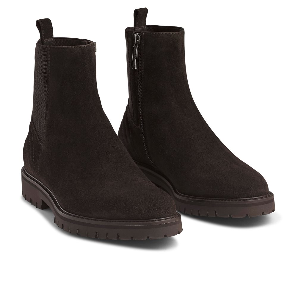 Chocolate Russell And Bromley Brando Men's Chelsea Boots | CA-3912D