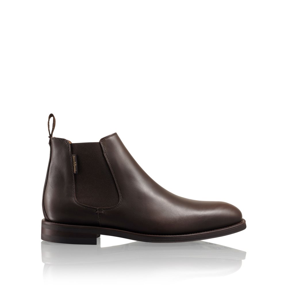 Chocolate Russell And Bromley Burlington Men\'s Chelsea Boots | CA-1278B