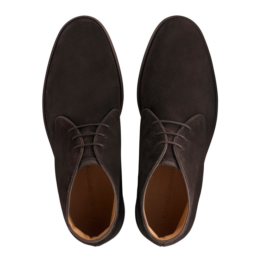 Chocolate Russell And Bromley Classic Men's Desert Boots | CA-4321A