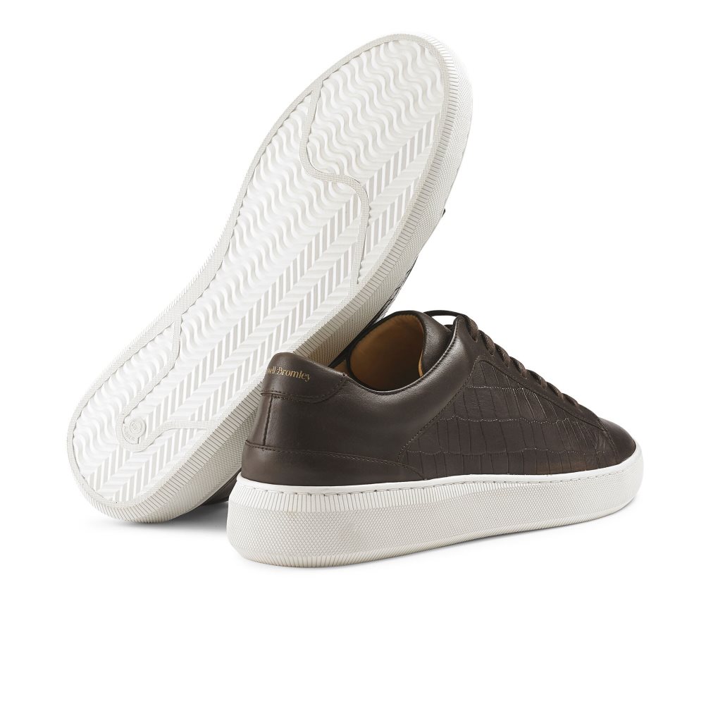Chocolate Russell And Bromley Clear Run Lace-up Men's Sneakers | CA-6148C