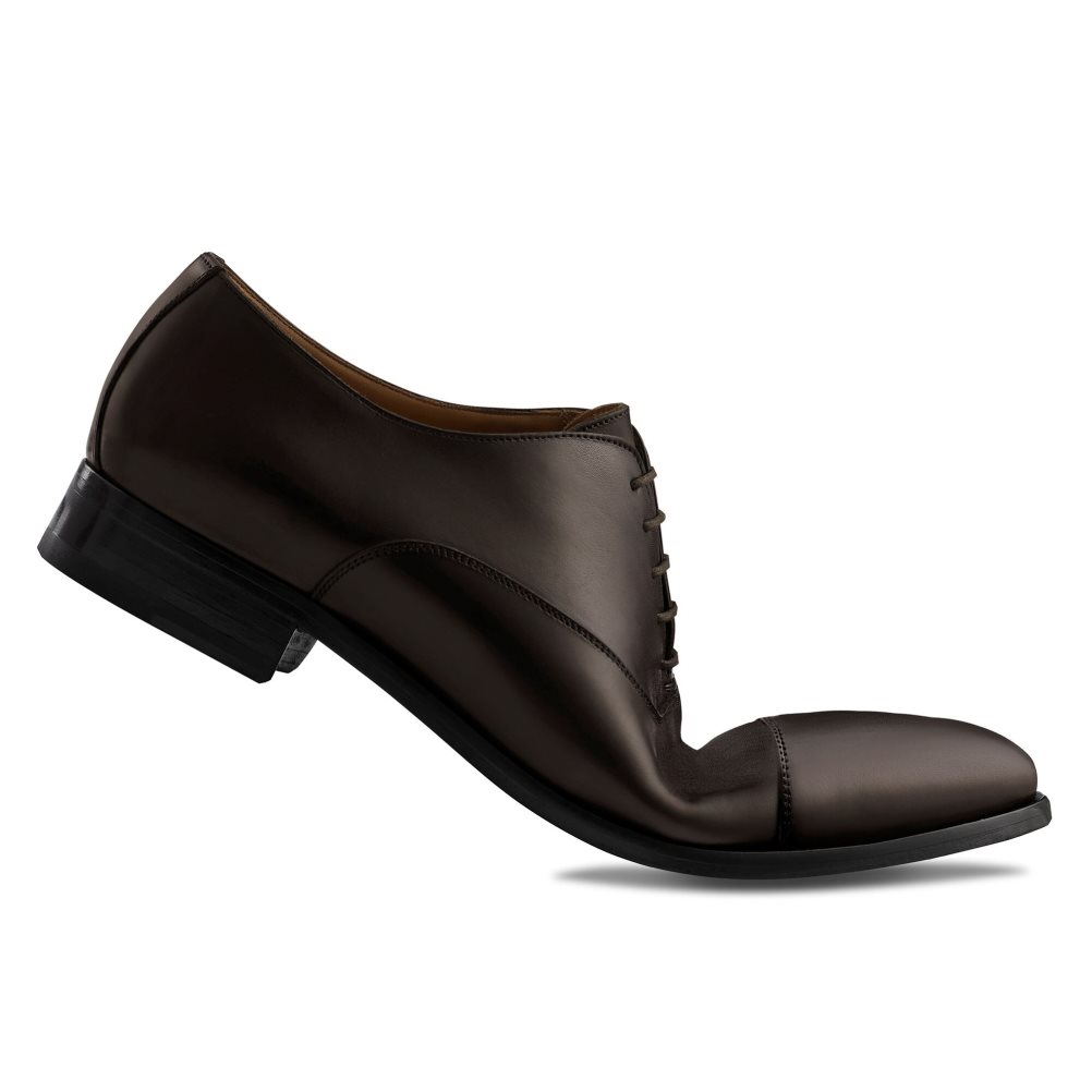 Chocolate Russell And Bromley Cumulus Toe-cap Oxford Men's Formal Shoes | CA-1697K